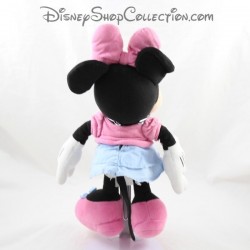 Peluche Minnie DISNEYLAND PARIS Tee shirt rose jupe bleue Disney 33 cm