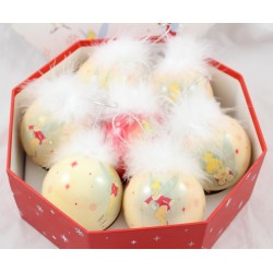 Box Christmas balls DISNEY STORE fairy bell beige feathers 2006