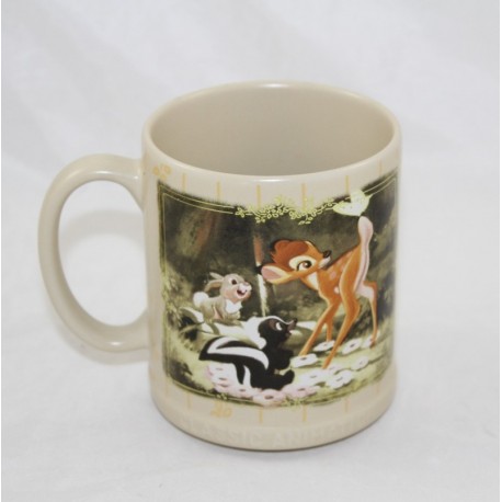 Mug Bambi DISNEY STORE Classic Animation beige Pan pan Fleur Bambi rare