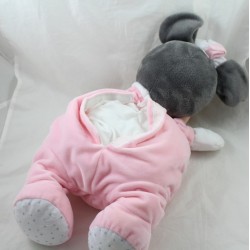 Peluche range pyjama Minnie DISNEY BABY rose moutons nuages sheep 52 cm