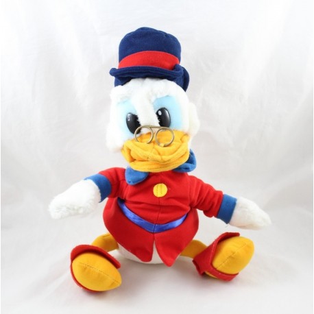 Peluche Picsou DISNEY uncle of Donald vinatge red outfit 32 cm seated