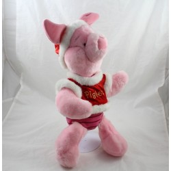 Peluche Piglet DISNEY STORE Christmas Piglet red pink Christmas 40 cm