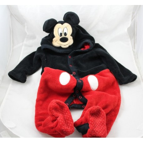 Combinaison Mickey DISNEYLAND PARIS rouge noir sur-pyjama 12 mois