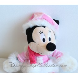 Plush Minnie DISNEYLAND PARIS pink fur coat white 29 cm