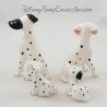 Disney Hund Keramik Figur Die 101 Dalmatiner Pongo, Perdita und 2 Welpen