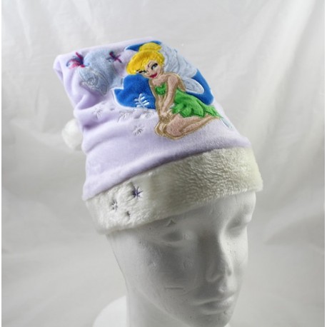 Sombrero de Navidad hada Bell DISNEY púrpura blanco pompom estrella niño