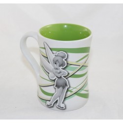 Mug haut fée Clochette DISNEY STORE vert blanc relief 3D 12 cm
