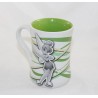 Mug haut fée Clochette DISNEY STORE vert blanc relief 3D 12 cm
