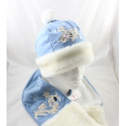 Set cap - scarf DISNEY STORE The 101 dalmatians white blue 7-12 years old