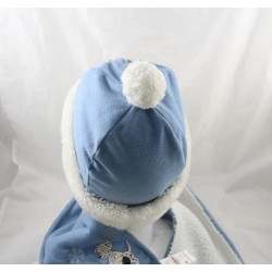 Ensemble bonnet & écharpe DISNEY STORE Les 101 dalmatiens bleu blanc 7-12 ans