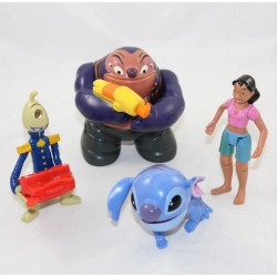 Un sacco di 4 figurine di Lilo - Stitch DISNEY Mcdo Stitch Nani Jumba e Pleakley