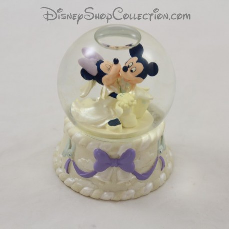 Snow globe Mickey Minnie DISNEY STORE Wedding 