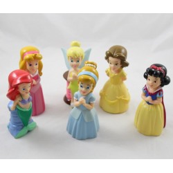 Principessa DISNEY bagno ingtoring batch di 6 figurine Ariel neve bianco fata Tinker Bell