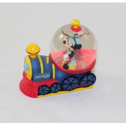 Mini snow globe Mickey DISNEYLAND PARIS train driver snowball 7 cm