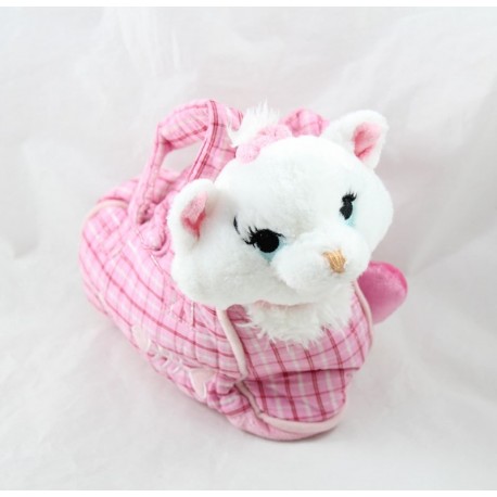 Peluche gatto Marie DISNEYLAND PARIS Les Aristocats Disney bianco rosa borsa