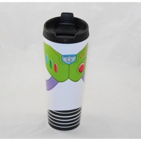 Thermos Buzz flash DISNEYLAND PARIS Toy Story tazza da viaggio con coperchio di plastica 22 cm