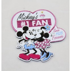Aimant Mickey Minnie DISNEYLAND PARIS Mickey's fan coeur Disney 8 cm