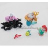 Un sacco di figurine Re Tritone, Ariel, Ursula DISNEY STORE Il piccolo set di pvc sirena