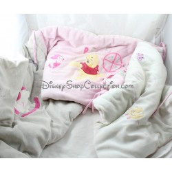 Tour de lit bébé DISNEY BABY Winnie l'ourson et Porcinet rose blanc