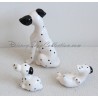 Figurine céramique chien DISNEY Les 101 Dalmatiens Pongo et 2 chiots