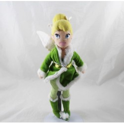 Fata peluche bambola Tinker Bell DISNEY STORE inverno verde vestito 30 cm