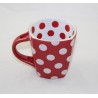 Mug Minnie DISNEYPARKS polka pois rouge blanc Disney 10 cm