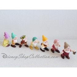 Ensemble de figurines céramique Nains DISNEY Blanche Neige et les 7 nains