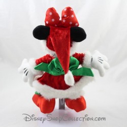 Peluche Minnie DISNEYLAND PARIS Christmas red knot dress red Disney 27 cm