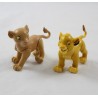Figurines articulées Le Roi Lion DISNEY Simba et Nala plastique 8 cm
