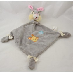 Piatto doudou coniglio Pan PAN DISNEYLAND PARIGI Panpan Bambi nodi bianchi grigi Disney 40 cm