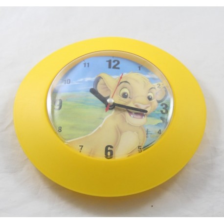 Horloge Simba DISNEY Le Roi lion orange Hachette ronde