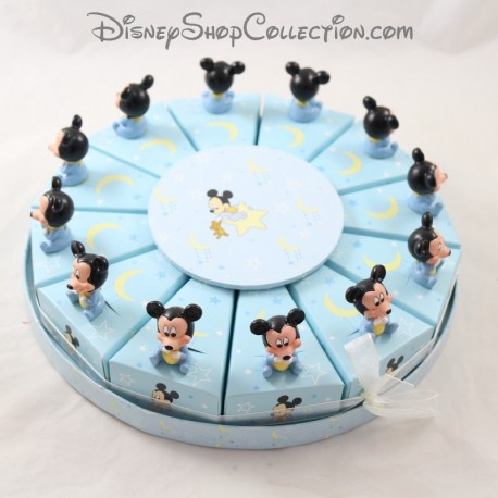 Gateau dredged box DISNEY BABY Mickey blue containing triangle x12