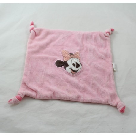 Doudou plana Minnie CASINO Disney nudos rosa cuadrado 20 cm
