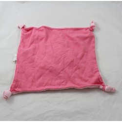 Doudou flat Minnie CASINO Disney square pink knots 20 cm