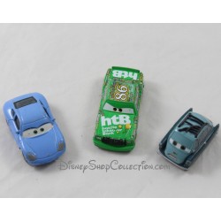 Un sacco di 3 auto in metallo Cars Disney Pixar Sally, Chick Hicks e Il Professore