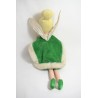 Poupée peluche fée Clochette DISNEY STORE robe verte avec manteau 57 cm
