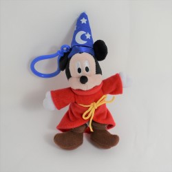 Porte clés peluche Mickey DISNEYLAND PARIS magicien Fantasia chapeau 16 cm