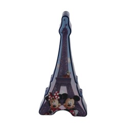 Scatola di ferro Eiffel Torre DISNEYLAND PARIGI Mickey Minnie Dingo scatola biscotto 29 cm