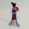 Figurine Mulan DISNEY éventail rouge  7 cm