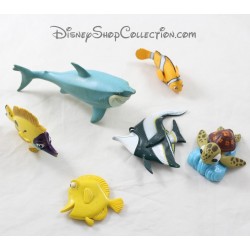 Figure Il mondo di Nemo DISNEY lotto di 6 figurine di pesce di plastica