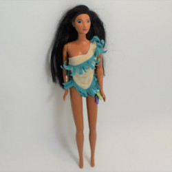Modelo muñeca Pocahontas DISNEY MATTEL vestido azul indio 30 cm