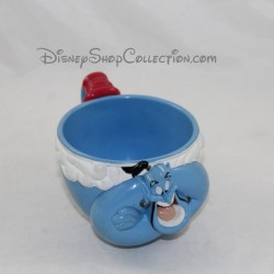 Taza el genio WALT DISNEY COMPAGNY Aladdin azul vintage taza de plástico 8 cm