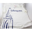 CHILDREN's T-shirt DISNEYLAND PARIS castle logo blue white 14/16 years