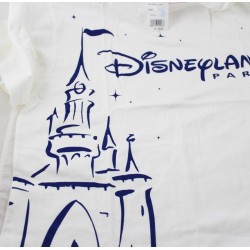 Camiseta de los niños DISNEYLAND PARIS castillo logotipo azul blanco 14/16 años