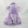 Peluche éléphant Lumpy DISNEY STORE violet écusson Winnie l'ourson Disney 30 cm