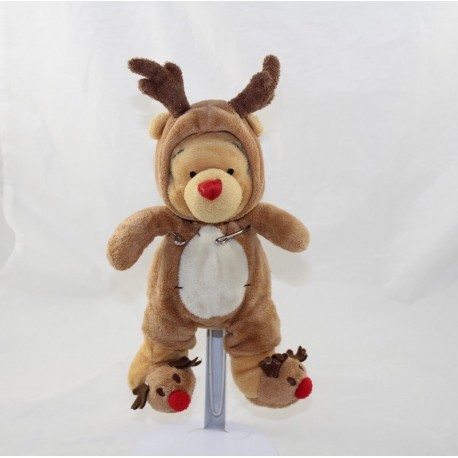 Winnie cub bear DISNEY STORE disguised as reindeer 25 cm