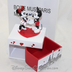 Boite à bijoux musicale DISNEYLAND PARIS Mickey et Minnie Paris je t'aime 18 cm