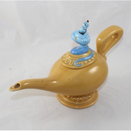 Vintage ceramic small aladin lamp blue gold