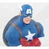 Tirelire superhéroe MARVEL Capitán América gran figura busto Pvc 19 cm