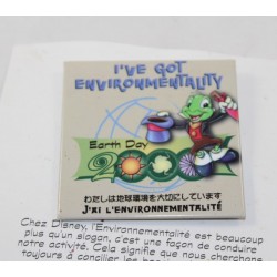 Badge Jiminy Cricket DISNEY Pinocchio Earth Day 2000 environnementalité